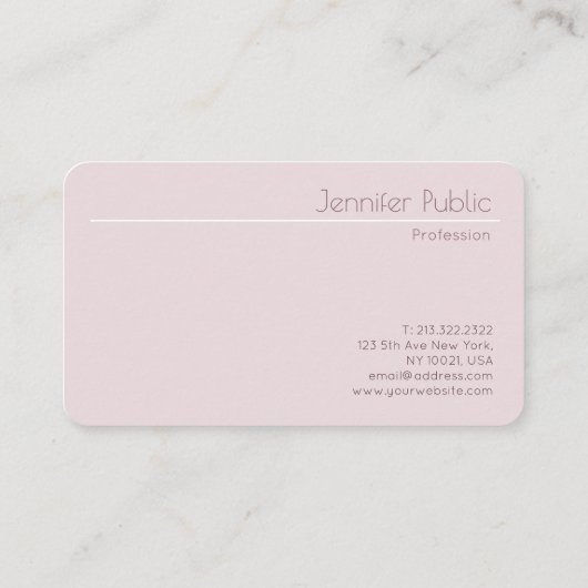 クリエイティブモダンテンプレートエレガントプロフェッショナルトップ 名刺 (裏面)