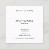 クリエイティブモダンテンプレートプロフェッショナルトレンディールクセ スクエア名刺 (正面)