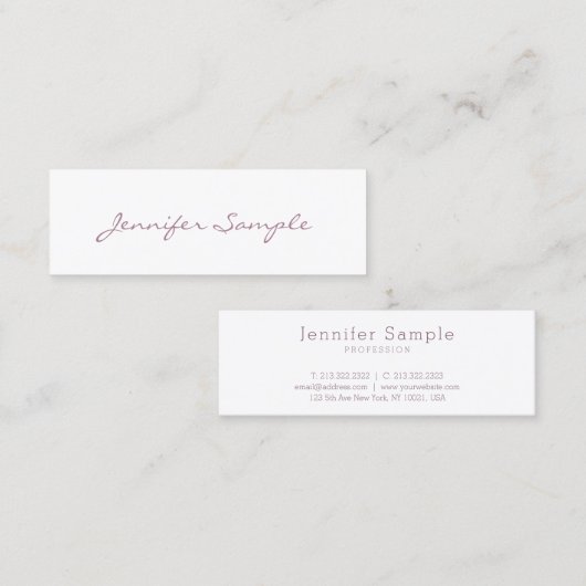 クリエイティブモダンデザインシンプルプレーンプロフェッショナル スキニー名刺 (正面/裏面)