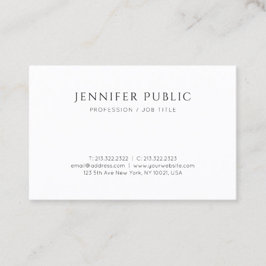 クリエイティブモダンデザインシンプルプレーンプロフェッショナル 名刺 (正面)