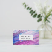 クリエイティブモダンデザインパープル銀河系抽象芸術 名刺 (スタンド正面)