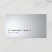 クリエイティブモダンデザインプお洒落ラントレンディー銀 名刺 (正面)