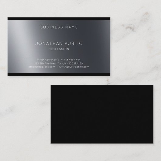 クリエイティブモダンデザイン光および影クール平野 名刺 (正面/裏面)