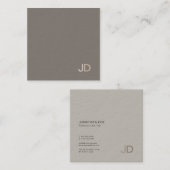 クリエイティブモダントレンディーデザインモノグラムプレーンラックス スクエア名刺 (正面/裏面)