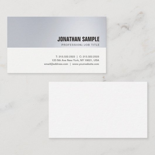 クリエイティブモダントレンディーミニマルプロフェッショナル 名刺 (正面/裏面)