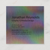 クリエイティブモダンホログラフィックメタル-名刺 スクエア名刺 (裏面)