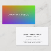 クリエイティブモダンミカラフルミナエレガントリストシンプル 名刺 (正面/裏面)