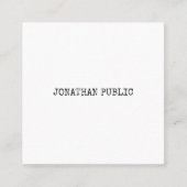 クリエイティブモダンミニマルデザインカッコいいテンプレート スクエア名刺 (正面)