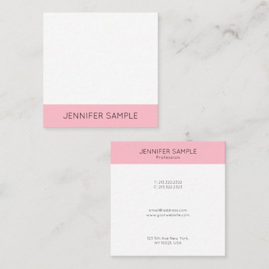 クリエイティブモダンミニマルデザインテンプレート スクエア名刺 (正面/裏面)