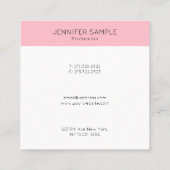 クリエイティブモダンミニマルデザインテンプレート スクエア名刺 (裏面)