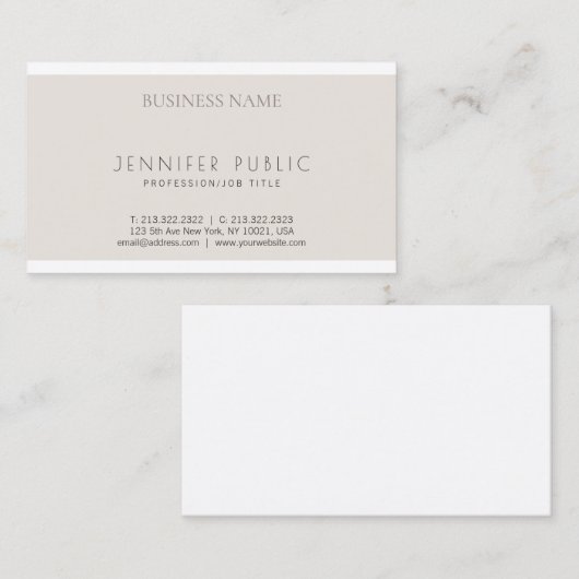 クリエイティブモダンミニマルデザインプレーントレンディー 名刺 (正面/裏面)