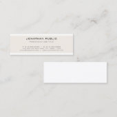 クリエイティブモダンミニマルプロフェッショナルシンプル スキニー名刺 (正面/裏面)