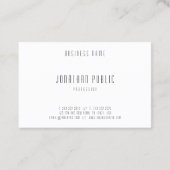 クリエイティブモダンミニマルプロフェッショナルテンプレート 名刺 (裏面)