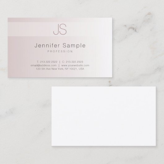 クリエイティブモダンモノグラムテンプレートエレガントトレンディー 名刺 (正面/裏面)