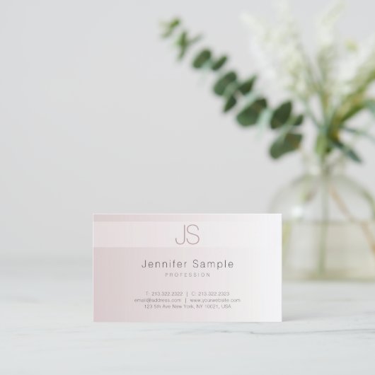 クリエイティブモダンモノグラムテンプレートエレガントトレンディー 名刺 (スタンド正面)