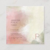 クリエイティブモダンモノグラムラグジュアリーエリートテンプレート スクエア名刺 (裏面)