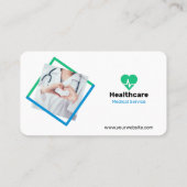 クリエイティブモダン医療サービスホワイト 名刺 (裏面)