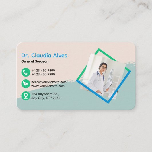 クリエイティブモダン医療サービス名刺 名刺 (正面)