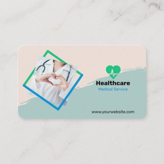 クリエイティブモダン医療サービス名刺 名刺 (裏面)