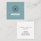 クリエイティブモダン手作りスクエアビジネスカード スクエア名刺 (正面/裏面)