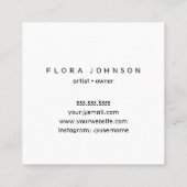 クリエイティブモダン手作りスクエアビジネスカード スクエア名刺 (裏面)