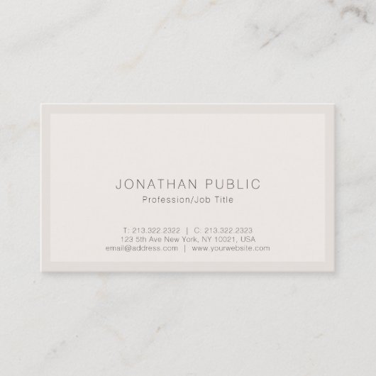 クリエイティブモダン洗練されたシンプルテンプレートトップ 名刺 (正面)