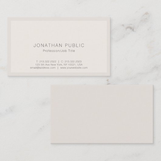 クリエイティブモダン洗練されたシンプルテンプレートトップ 名刺 (正面/裏面)