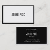 クリエイティブモダン白黒プロフェッショナル平野 名刺 (正面/裏面)