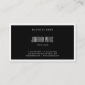 クリエイティブモダン白黒プロフェッショナル平野 名刺 (裏面)