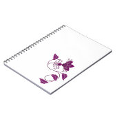 クリエイティブモダン紫色の花アートギフト ノートブック (左側)