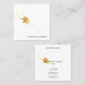 クリエイティブモダン金ゴールドスプラッシュエレガントテンプレート スクエア名刺 (正面/裏面)