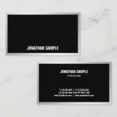 クリエイティブモダン銀エレガントシンプルトレンディー 名刺 (正面/裏面)