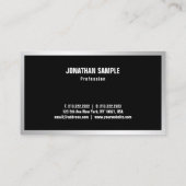 クリエイティブモダン銀エレガントシンプルトレンディー 名刺 (裏面)