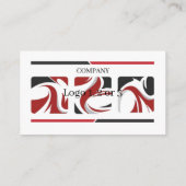 クリエイティブモダンOffice 3 Choiceロゴ赤黒SEO 名刺 (裏面)