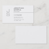 クリエイティブモノグラムお洒落デザイントレンディープモダンラン 名刺 (正面/裏面)