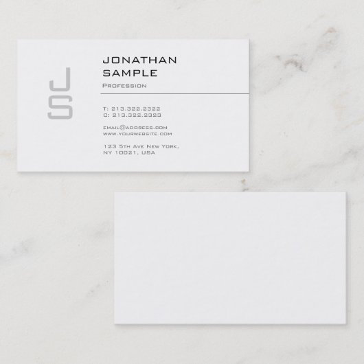 クリエイティブモノグラムお洒落デザイントレンディープモダンラン 名刺 (正面/裏面)