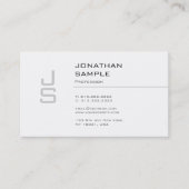 クリエイティブモノグラムお洒落デザイントレンディープモダンラン 名刺 (正面)