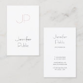 クリエイティブモノグラムお洒落ラグジュアリーデザイントレンディー 名刺 (正面/裏面)