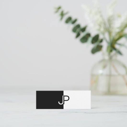 クリエイティブモノグラムのBW白黒モダントップ スキニー名刺 (スタンド正面)