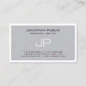 クリエイティブモノグラムカッコいいプレーントレンディープロフェッショナル 名刺 (裏面)