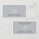 クリエイティブモノグラムカッコいいプレーントレンディープロフェッショナル 名刺 (正面/裏面)