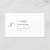 クリエイティブモノグラムモダンプロフェッショナルシンプルプレーン 名刺 (裏面)