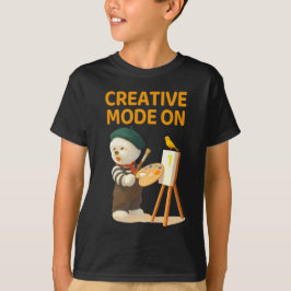 クリエイティブモードオン: 画家ビション犬アーティストアート Tシャツ