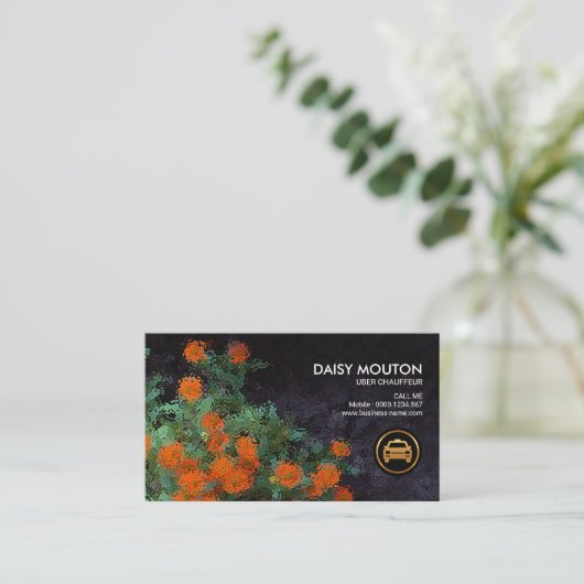 クリエイティブユニークの一人は親切な女性タクシー 名刺 (スタンド正面)