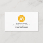 クリエイティブユニークイエロータクシーボックス空港ドライバー 名刺 (裏面)