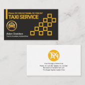 クリエイティブユニークイエロータクシーボックス空港ドライバー 名刺 (正面/裏面)