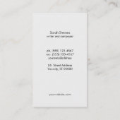 クリエイティブユニーク幾何学的ブラックおよび金ゴールド抽象芸術 名刺 (裏面)