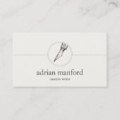 クリエイティブライター書道Nibロゴ 名刺 (正面)