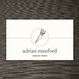 クリエイティブライター書道Nibロゴ 名刺