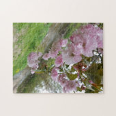 クリエイティブライトピンクの木の花ジグソーパズル ジグソーパズル (横)
